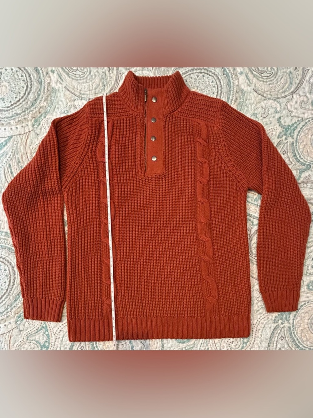Dunnes Men’s Large Acrylic and Wool Burnt Orange Sweater